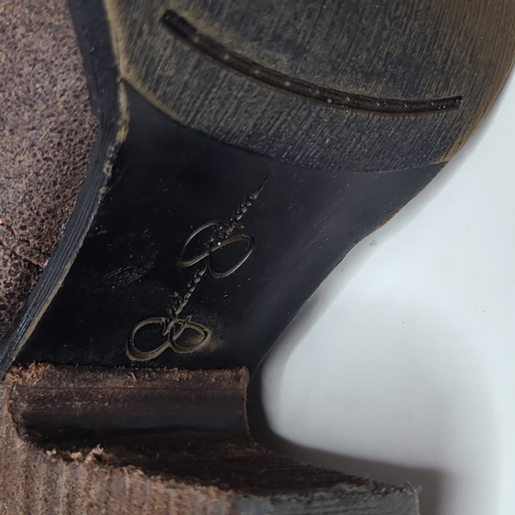 Jessica Simpson Brown Waxy Split Suede Maxi Shoes..size 6.5 - Picture 5 of 7